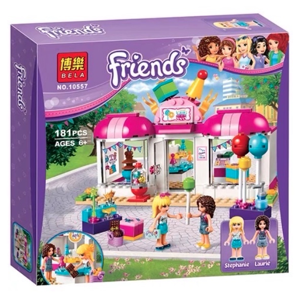 LẮP RÁP XẾP HÌNH LEGO FRIENDS BELA 10557 : TIỆM BÁNH NGỌT BÁN ĐỒ TIỆC TÙNG PARTY 181 MẢNH