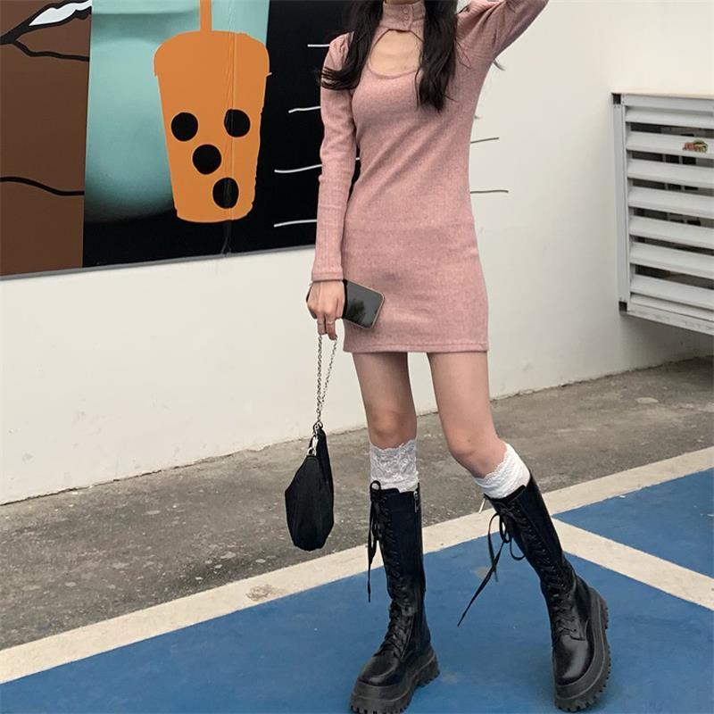 GIÀY BOOT ĐAN DÂY CÓ KHÁO ĐẾ 5CM