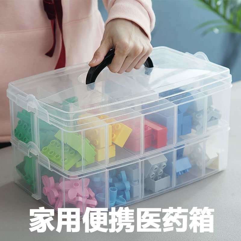 Hộp Đựng Đồ Chơi Lego Phân Loại Cỡ Lớn Trong Suốt Chống Bụi Cho Bé