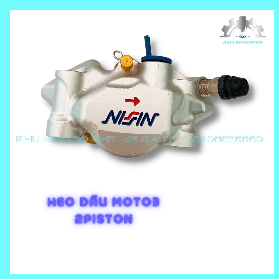Heo Dầu Trước Nissin Brcmbe MOTO3 2piston gắn Trước Tất Cả các dòng xe - KÈM PÁT CNC gắn Trước Đĩa size ZIN