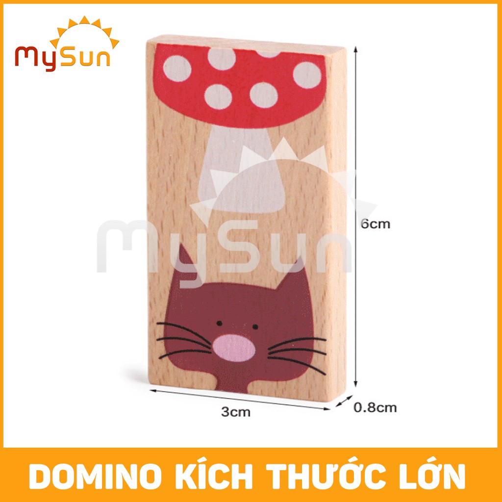 Domino Gỗ 🌸FREESHIP🌸 cho bé số toán học | Đồ chơi xếp hình thông minh trẻ em bằng gỗ cho bé 1 2 3 4 5 tuổi - MYSUN