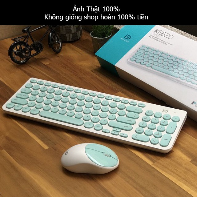 [RẺ NHẤT SHOPPE] Bộ Bàn Phím Và Chuột Không Dây Văn Phòng, Học Tập Forter IK6630 Phím Bấm Cực Êm - Nhiều Màu | BigBuy360 - bigbuy360.vn