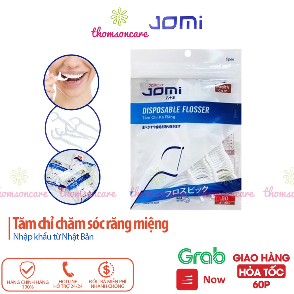 Chỉ nha khoa Nhật - tăm chỉ kẽ răng - Túi 80 cái