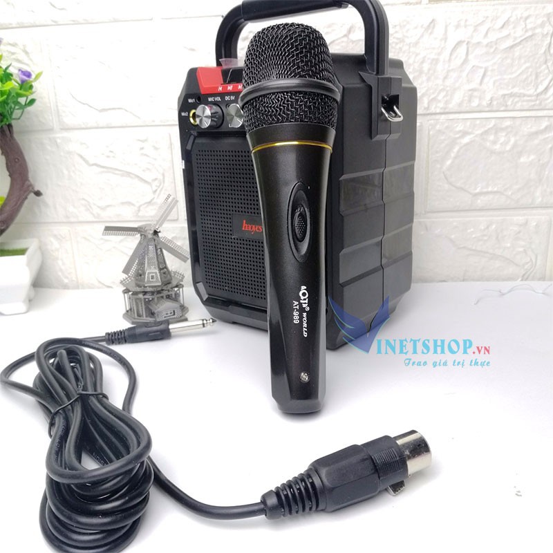 Freeship 50k Micro Có Dây Hát Karaoke Chuyên Nghiệp  AT-989 /Aqta AT-660 ✔Lọc âm tốt, Chống hú - Có dây