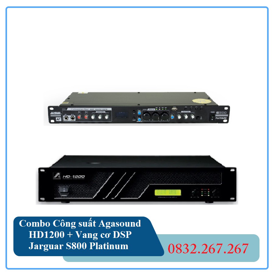 Combo Công suất Agasound HD1200 + Vang cơ DSP Jarguar S800 Platinum