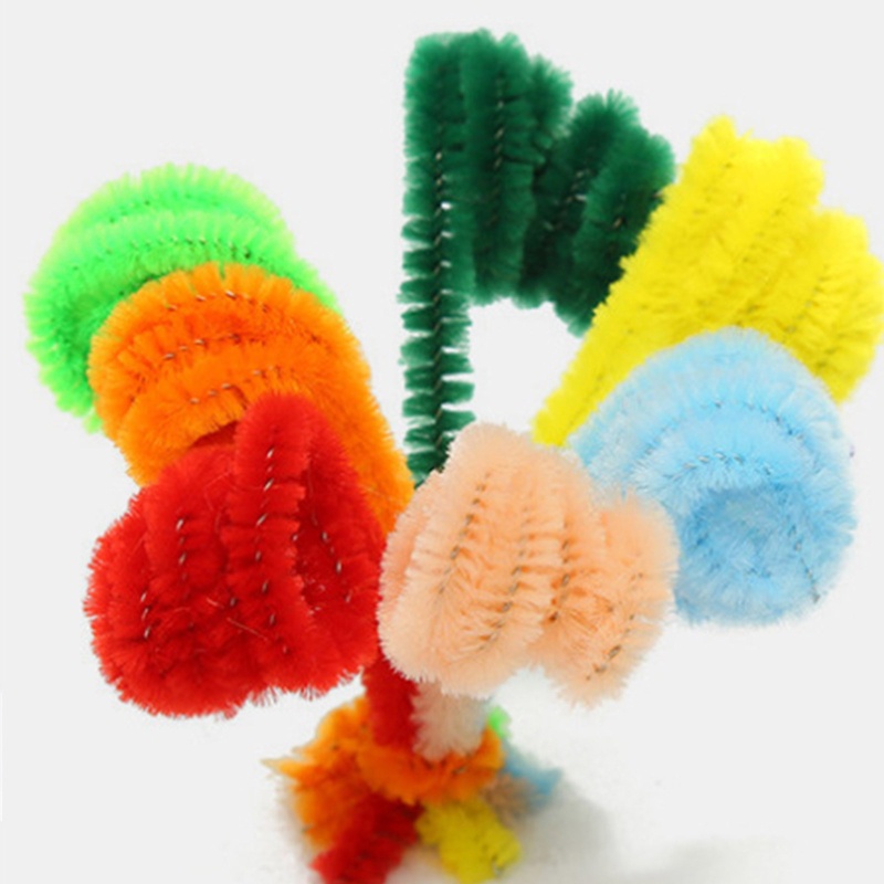 Bộ 100 Miếng Vải Chenille Màu Sắc Trơn Dùng Làm Đồ Thủ Công