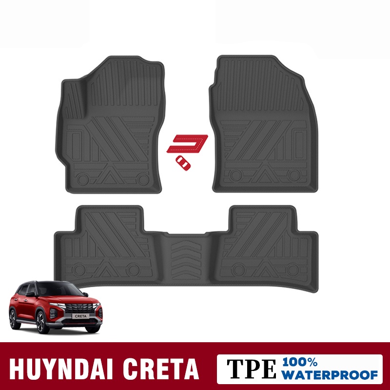 Thảm lót sàn cho Huyndai Creta 2022 khuôn đúc TPE