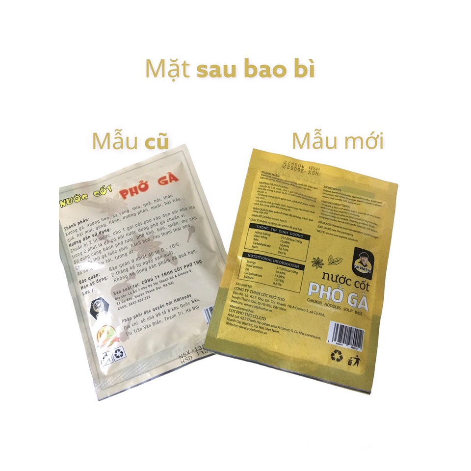Combo 4 gói Nước Cốt Phở Bò, Phở Gà Chính Hãng Chuẩn Hương Vị Hà Thành