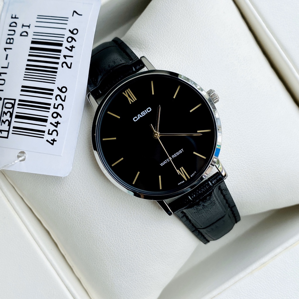 Đồng hồ nữ dây da Casio LTP VT01L 1B