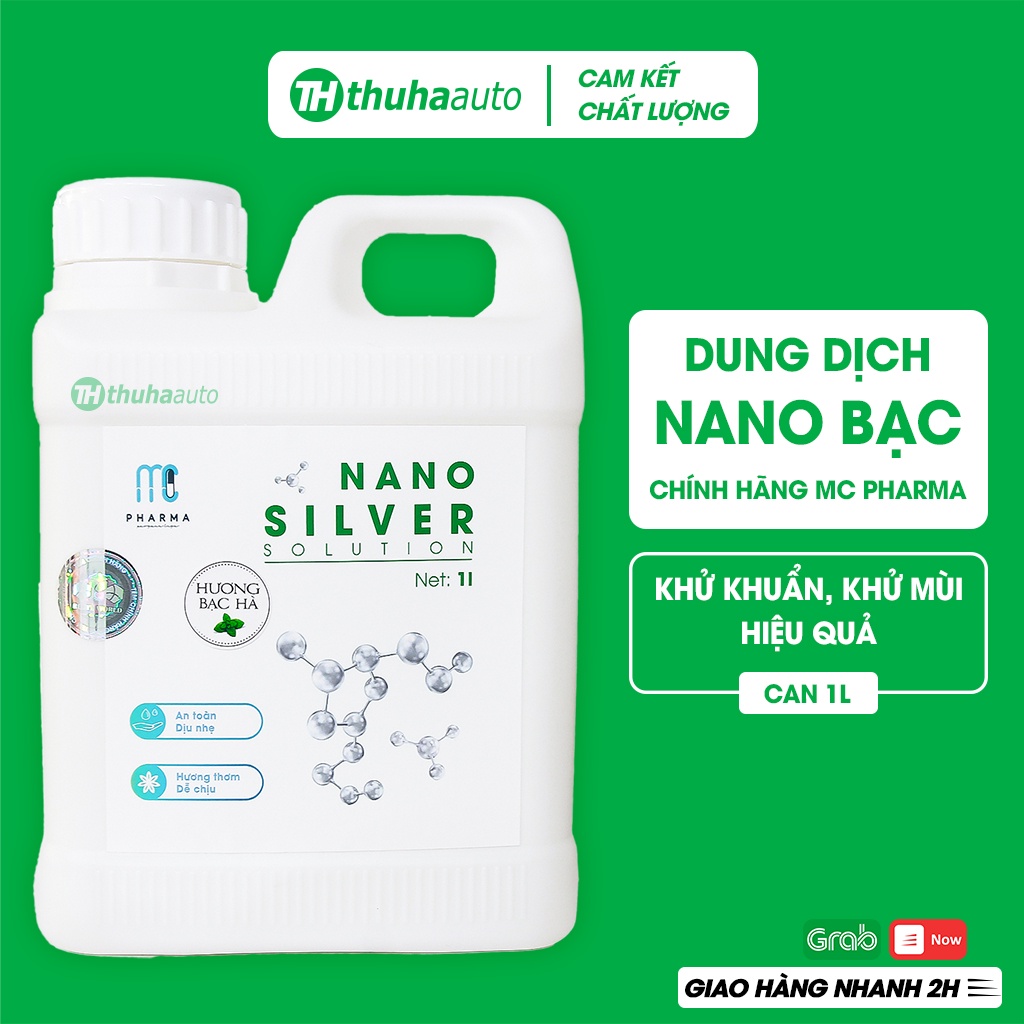 Dung dịch Nano bạc khử khuẩn khử mùi ô tô phòng ở chuyên dụng cho máy xông phun khói chính hãng Mc Pharma - Can 1L