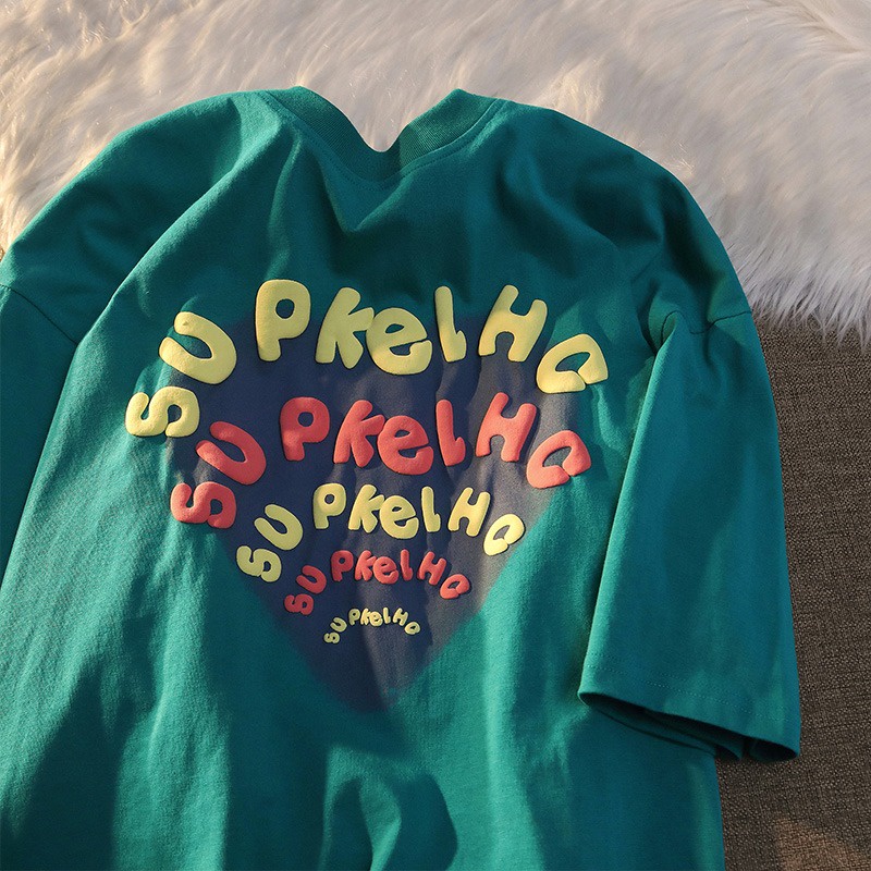 NRVP Áo Thun Mùa Hè Tay Cộc Oversize In Họa Tiết Phong Cách Hàn Quốc Cho Nam / Nữ