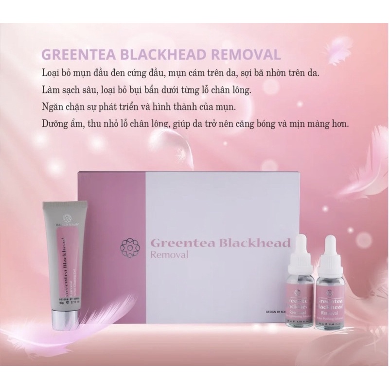 Bộ Lột Mụn đầu đen và Serum làm Se Khít Lỗ Chân Lông GreenTea Blackhead Removal|