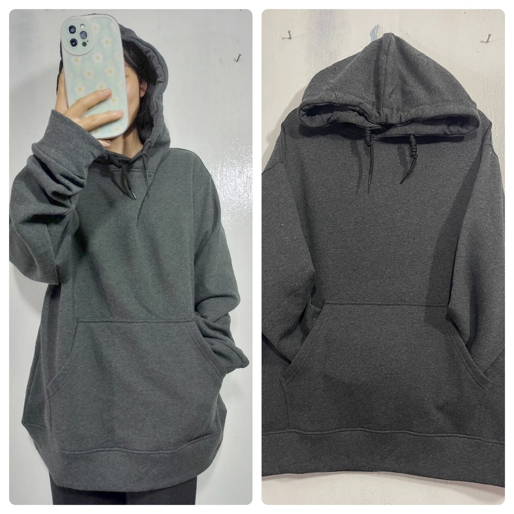 Áo khoác hoodie trơn nam UNISEX 2022 vải nỉ lót bông dày dặn form áo rộng