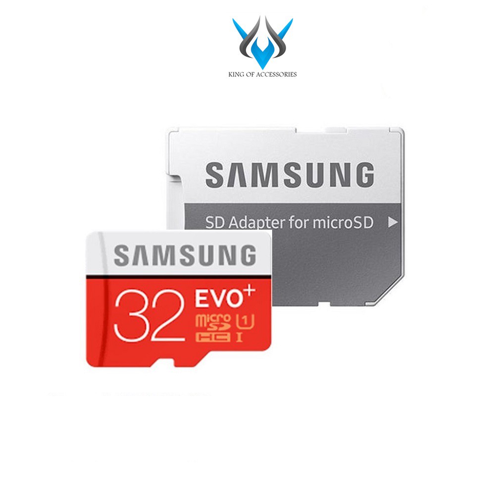Thẻ nhớ MicroSDHC Samsung Evo+ 32GB U1 80MB/s kèm Adapter (Đỏ) - Không box