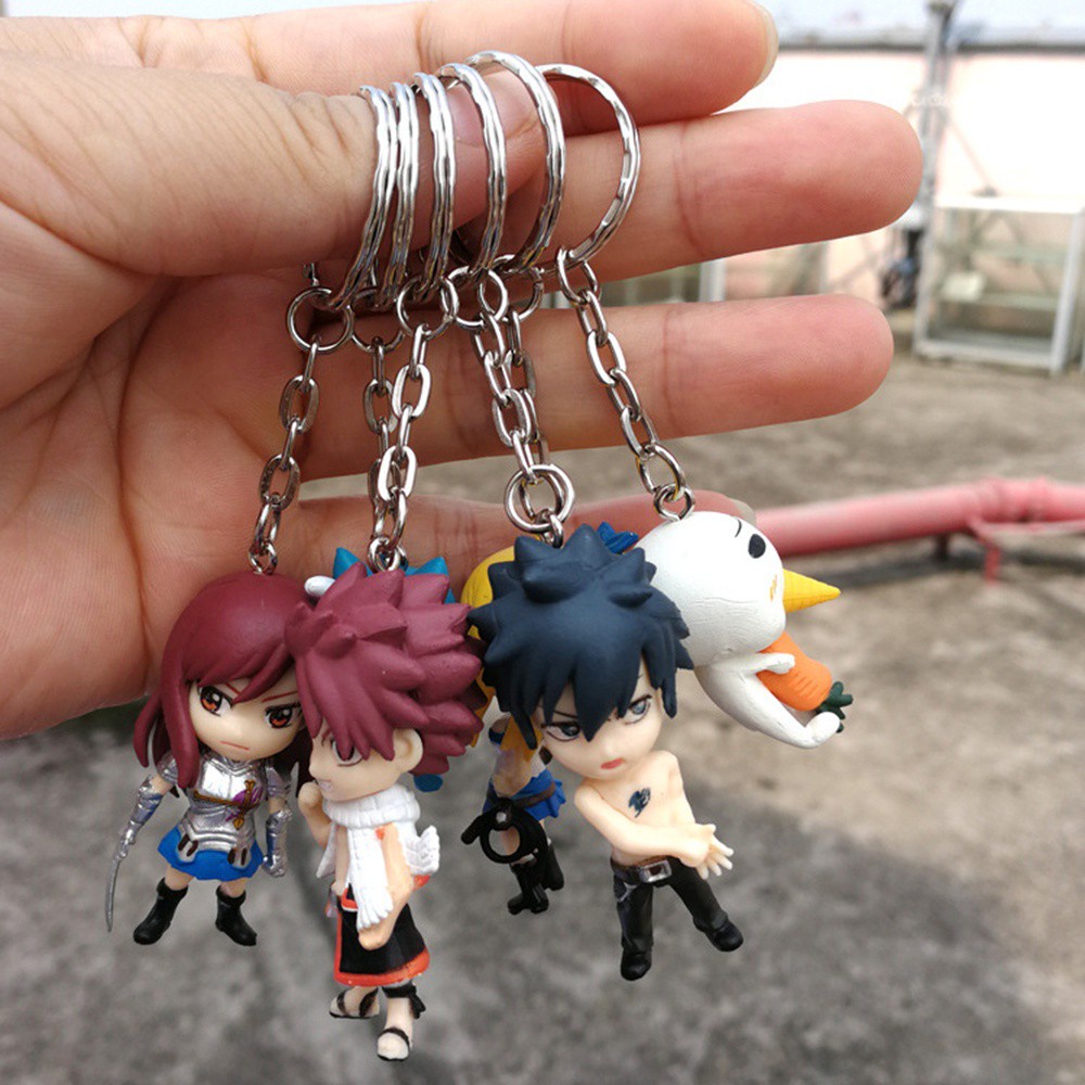 Set 6 Móc Khóa Mô Hình Nhân Vật Anime Fairy Tail