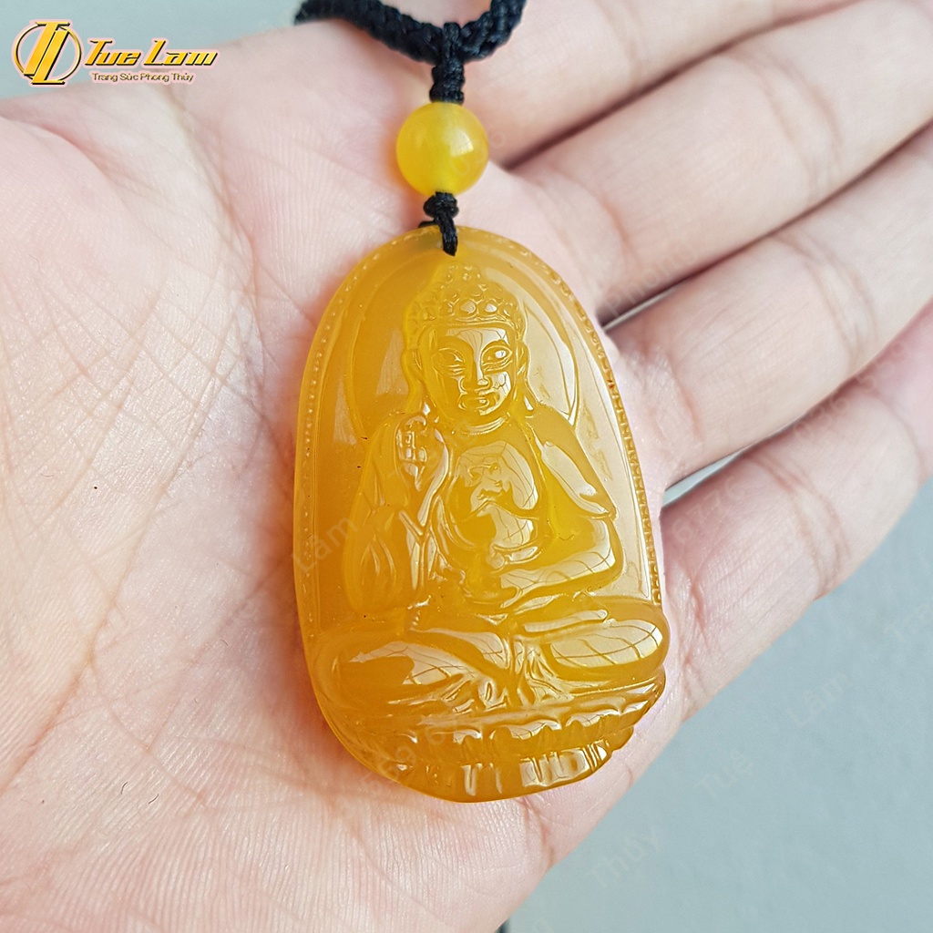 Mặt dây chuyền phật bản mệnh phật a di đà bình an may mắn dành cho người tuổi Tuất và Hợi - Tuệ Lâm