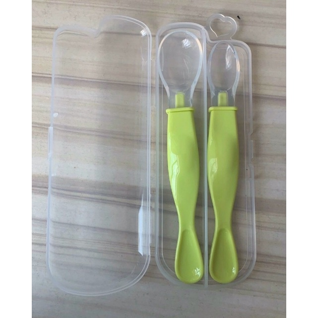 Hộp 2 thìa silicon cho bé