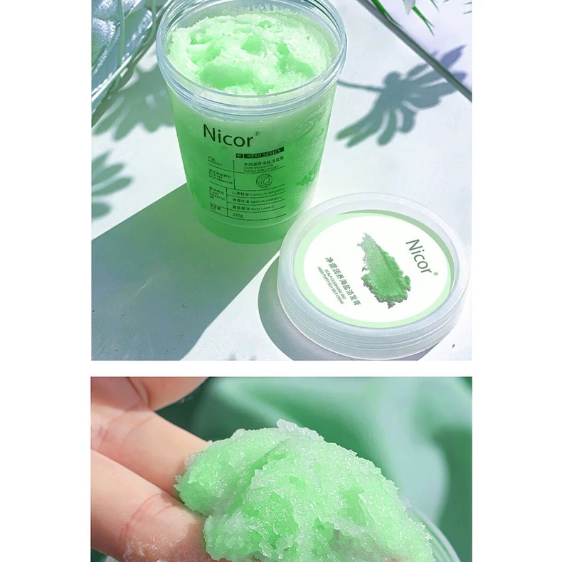 Tẩy da chết da đầu dạng hạt muối biển Nicor