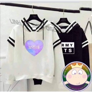 Áo hoodie bts hình tim cao cấp