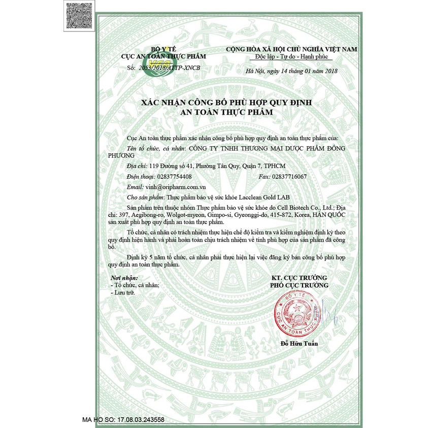 Men vi sinh LACCLEAN GOLD bổ sung lợi khuẩn hỗ trợ tiêu hoá đường ruột - SUN STORE