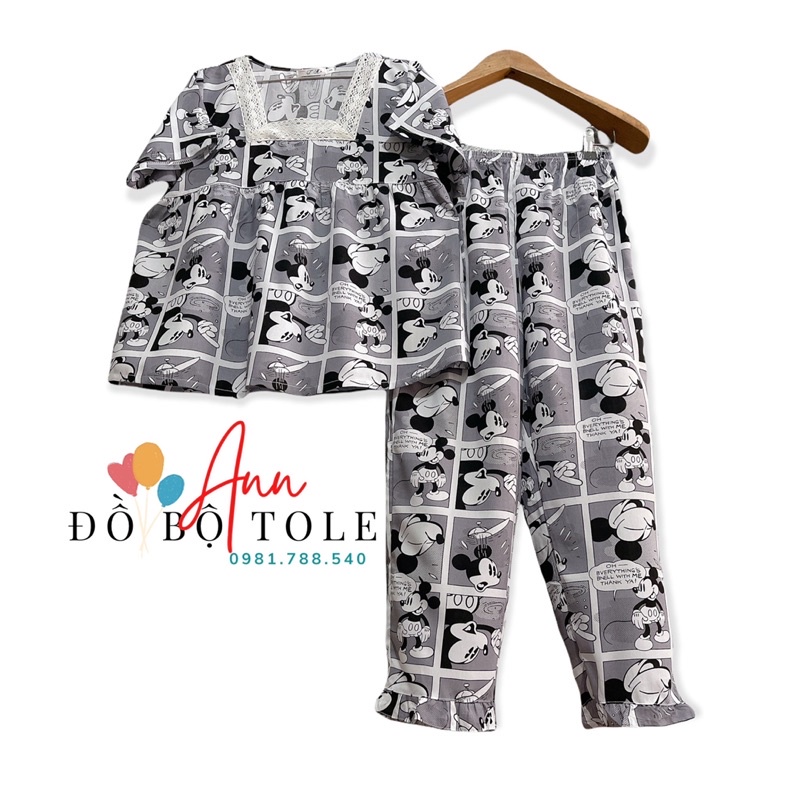 [ Ann - ĐỒ BỘ TOLE ] TAY NGẮN QUẦN DÀI CỔ VUÔNG ( 45-65kg) | BigBuy360 - bigbuy360.vn