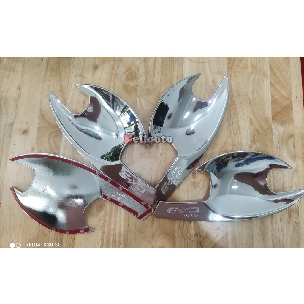 Ốp tay hõm cửa xe Mazda CX3, Mazda CX-3 2020 2021 2022 Mạ Crom Cao Cấp Chống xước tay cửa làm đẹp cho xe