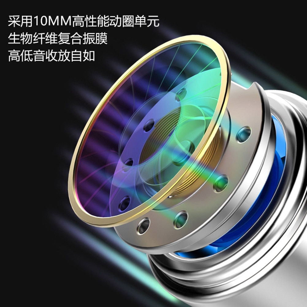 Di chuyển Coil Iron 3.5mm Tai nghe có dây phổ thông trong tai Tai nghe âm thanh nổi HiFi có mic cho Xiaomi Huawei Samsung OPPO