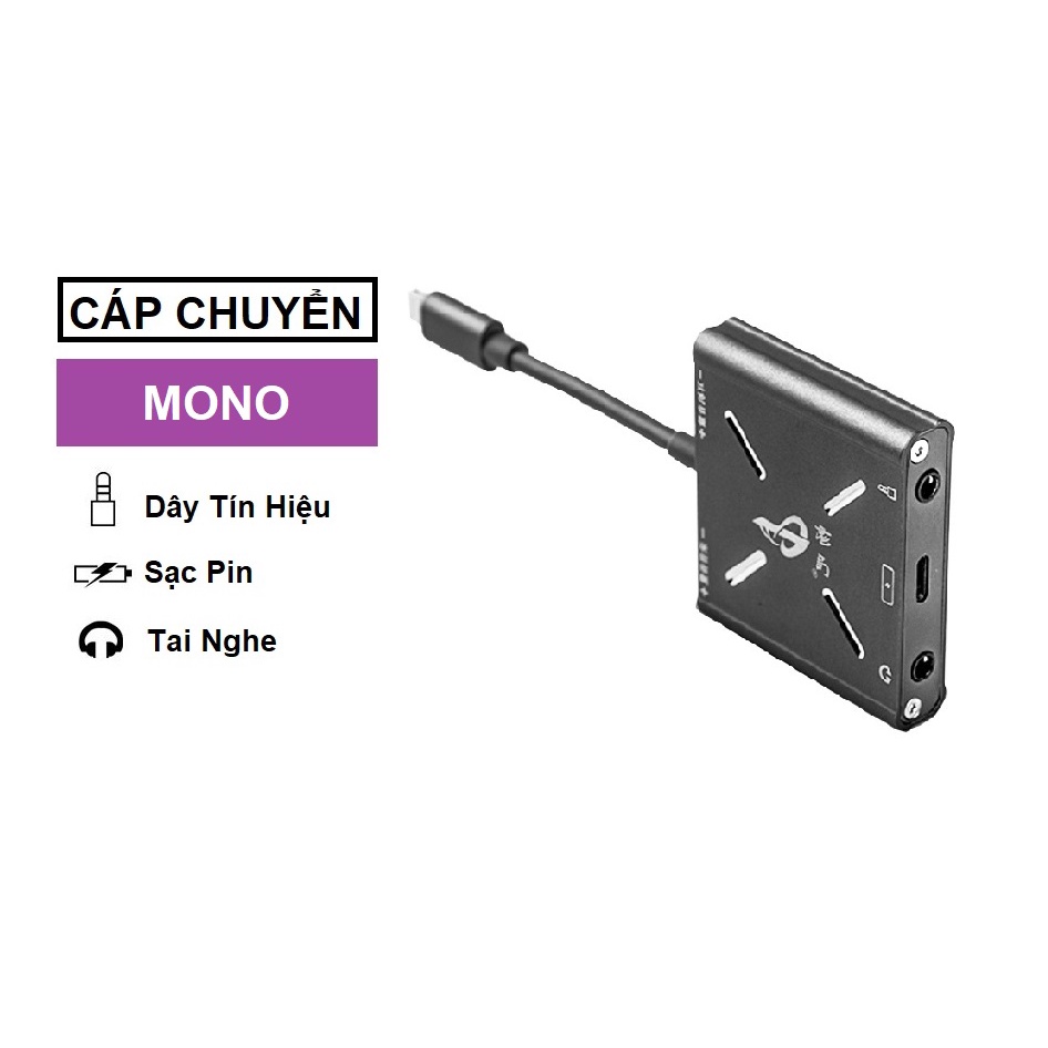 Cáp Chuyển Đổi Vừa Live Vừa Sạc Dùng Cho Thu Âm Hát Livestream Karaoke Âm Thanh Stereo,ĐàmThoại 2 Chiều -dc4384