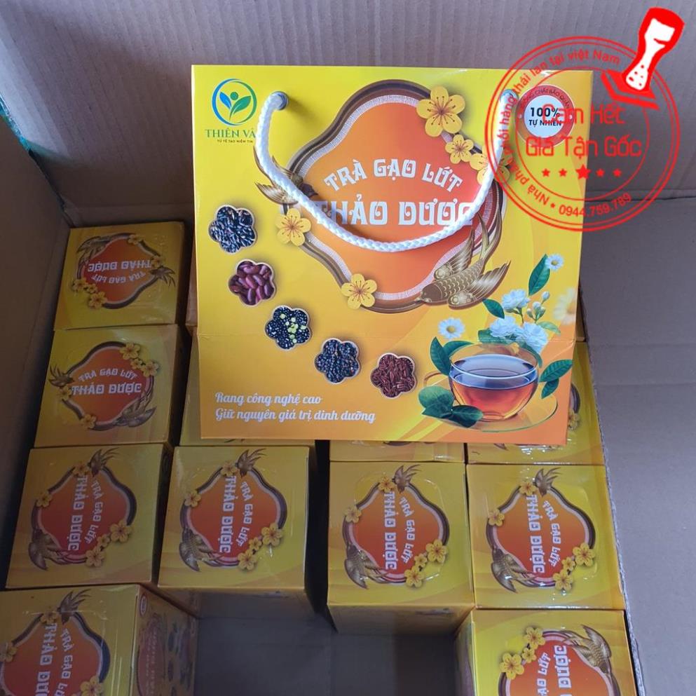 Trà Gạo Lứt Thảo Dược Xạ Đen Đậu Đen( Hũ 800g)