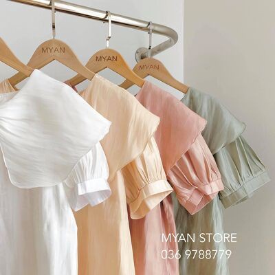 Áo organza cổ nơ Avn062103