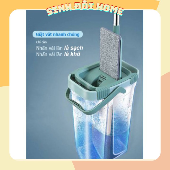 Cây lau nhà thay thế cho bộ lau nhà thông minh tự vắt 2 ngăn bàn lau 33x12cm cán dài 1,2m - CAY LAU NHA THAY THE