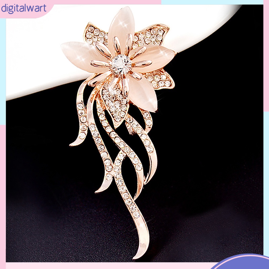 Ghim Cài Áo Hình Bông Hoa Đính Đá Sang Trọng