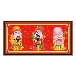 Tranh thêu Phúc Lộc Thọ ms 30238