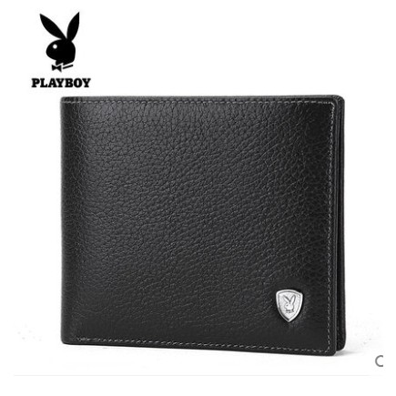 Bóp Ví Da Nam Playboy Cao cấp/ Ví Da bò 100%/ Ví ngang