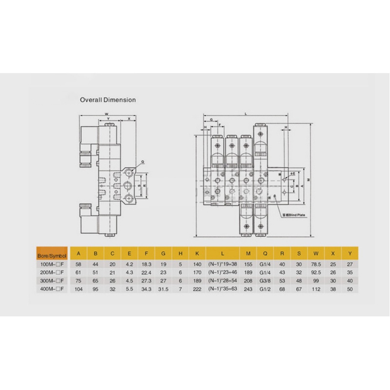 Đế lắp van điện từ 4v410-06, 4v210-08, 4v310-10