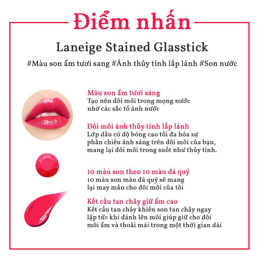 [Hàng mới về] Thỏi son tạo độ bóng LANEIGE 2g tuyệt đẹp | BigBuy360 - bigbuy360.vn