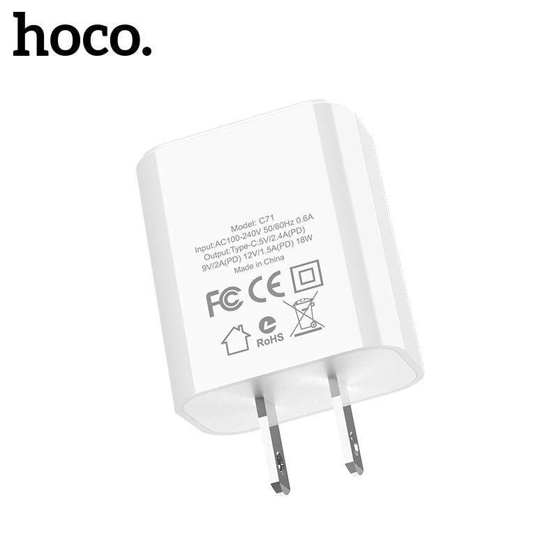 Bộ sạc nhanh iphone 11 pro max 18W chính hãng hoco