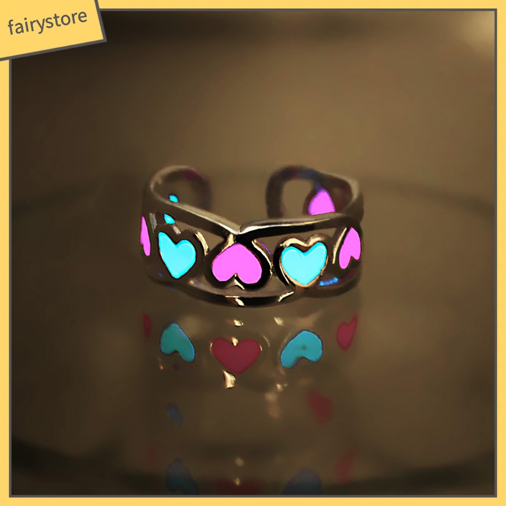 Nhẫn hình trái tim phát sáng cho nữ