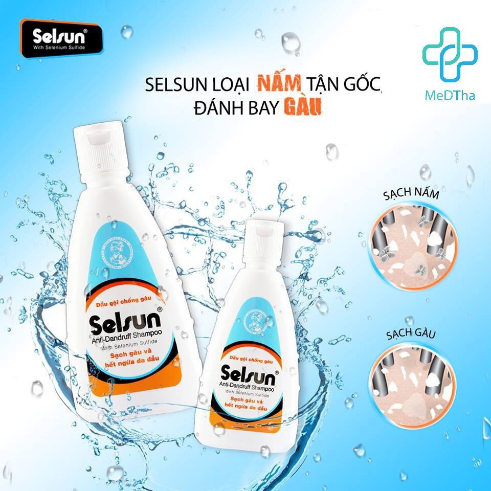 Dầu gội chống gàu Selsun - Sạch gàu và hết ngứa da đầu (Lọ 50ml, 100ml) [Chính Hãng]