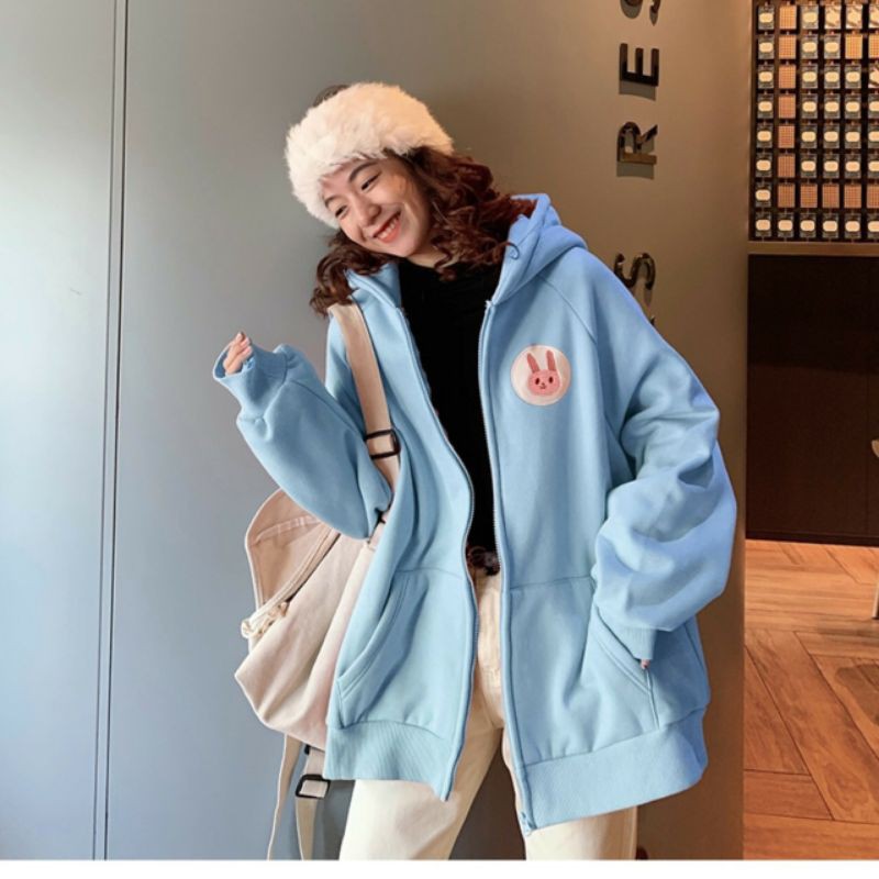 Áo khoác nỉ dây khóa kéo xịn phôm Unisex | BigBuy360 - bigbuy360.vn