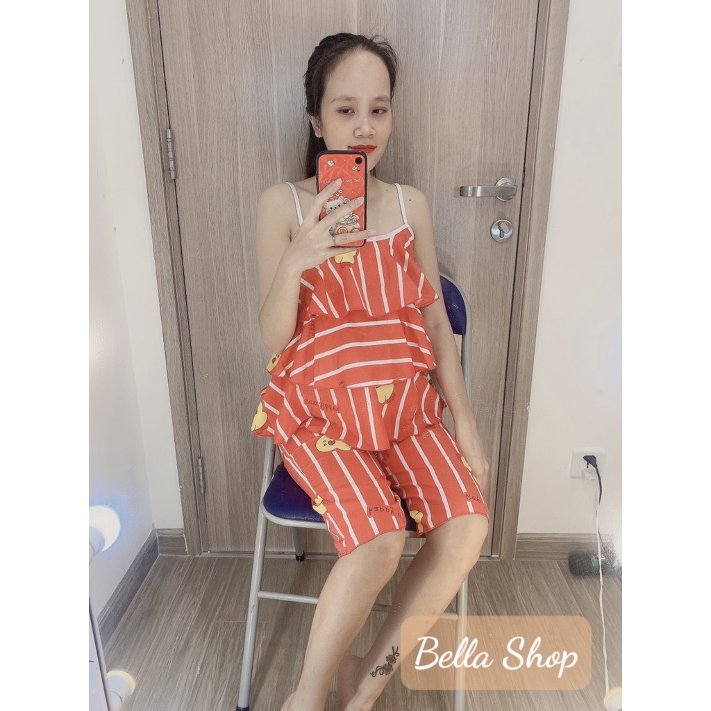 Đồ bộ ngủ mặc nhà hai dây tầng kate đẹp,nhiều họa tiết màu sắc đáng yêu,Free size(40-52kg).TANG001 | BigBuy360 - bigbuy360.vn