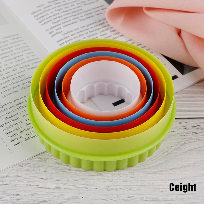 Set 6 Khuôn Cắt Bột Làm Bánh Bao Hình Tròn / Bông Hoa Tiện Dụng