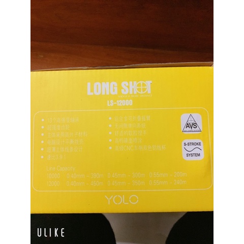 Máy câu YOlO LONGSHOT SIZE 10000,12000 cối nông chuyên câu lục tải cá khủng y như hình 6havsja