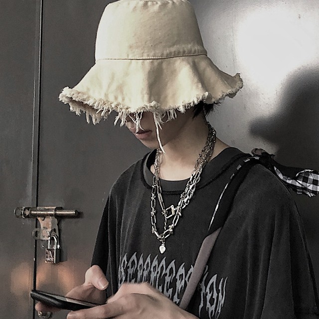 [Spot] Nón Bucket Vải Bạt Thời Trang Nhật Bản Cá Tính Unisex 20120