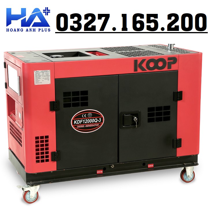 Máy Phát Điện Chạy Dầu 10Kw Koop KDF12000Q 3 Pha