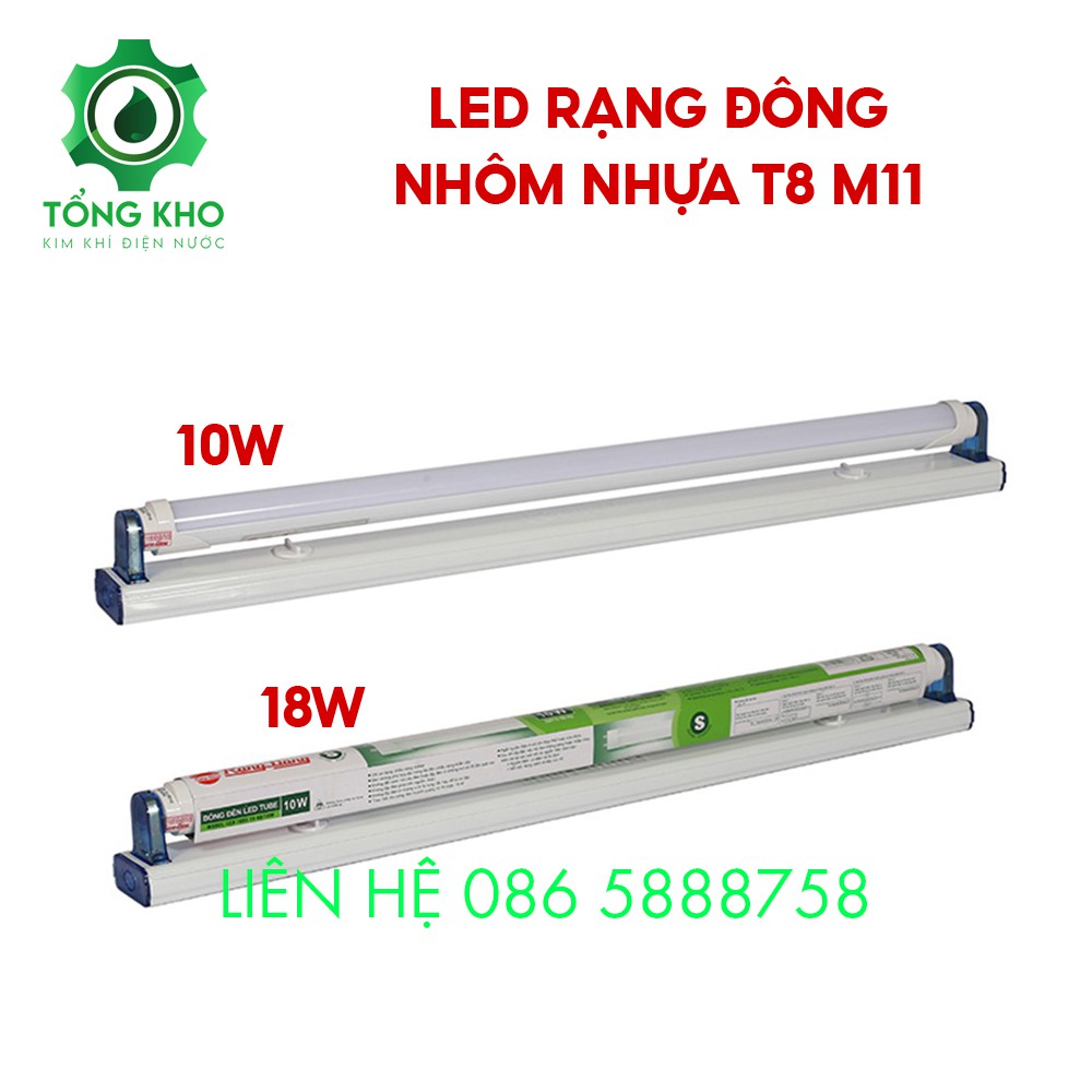 Đèn tuýp led Rạng Đông nhôm nhựa T8 M11 - Tổng kho kim khí điện nước