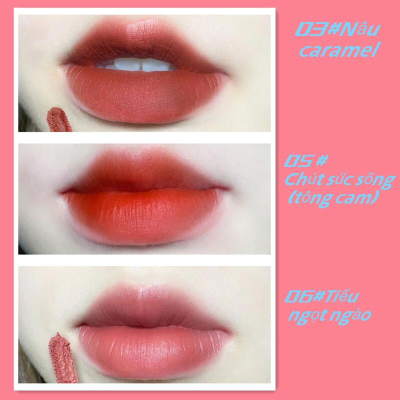 HERORANGE  Son lì mềm mại mịn màng Dưỡng Ẩm chống thấm nước màu sắc tươi sáng trẻ trung bền lâu trôi Chất Lượng Cao