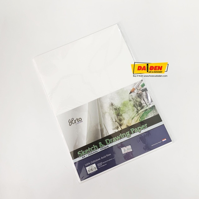 [DA ĐEN] Tệp Giấy Vẽ Campap Arto 225gsm 10 Sheet