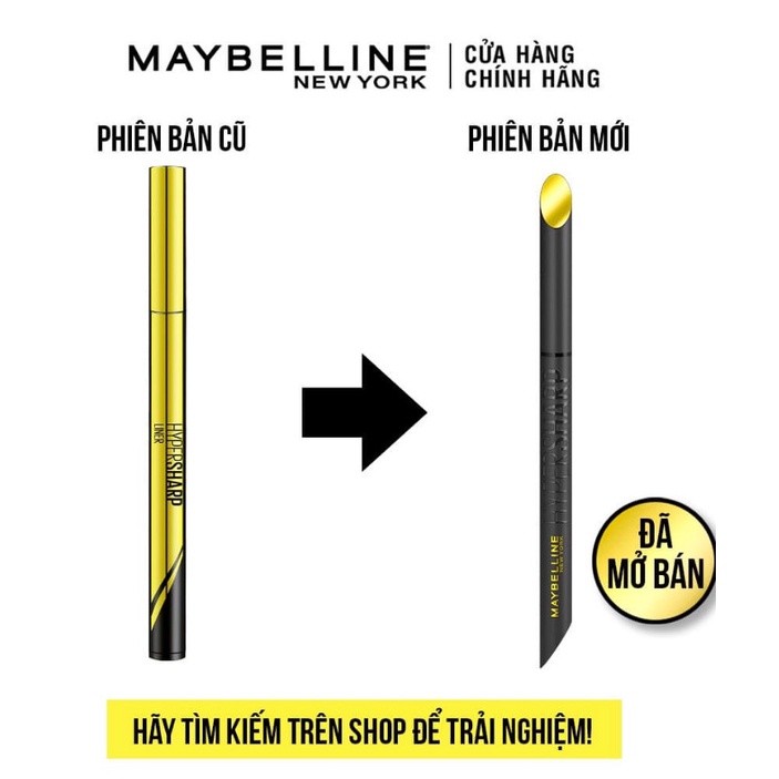 Kẻ Mắt Maybelline Bút Lông Siêu Mảnh Chống Trôi - Hyper Sharp Màu ( Đỏ Đen , Vàng Đen ) + Cosnori
