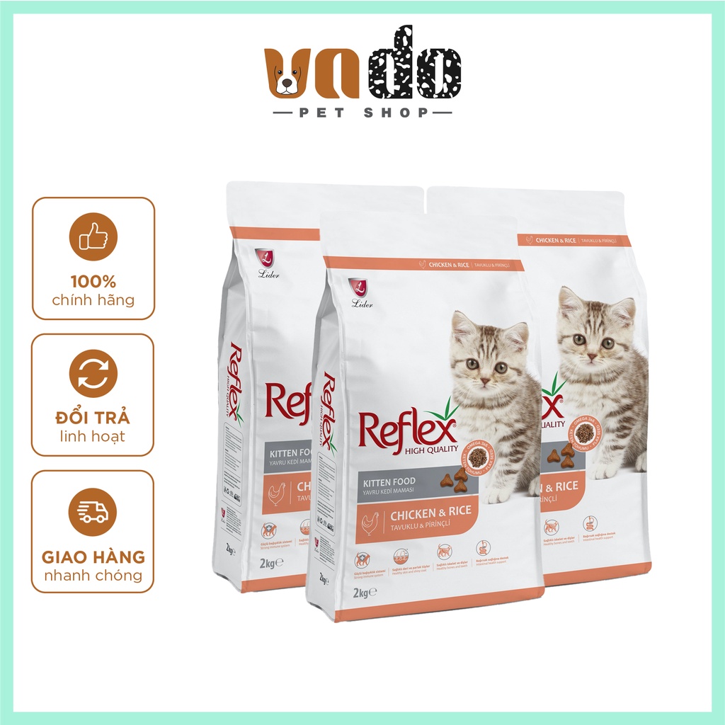 Hạt Reflex kitten - Thức ăn hạt Reflex cho mèo con - Túi 2kg